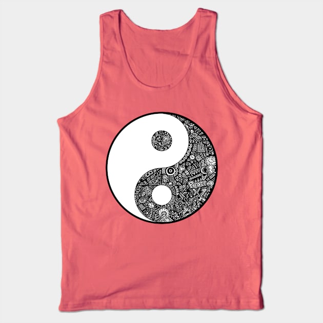 Yin Yang Zentangle Tank Top by Bobblehead1337 Art